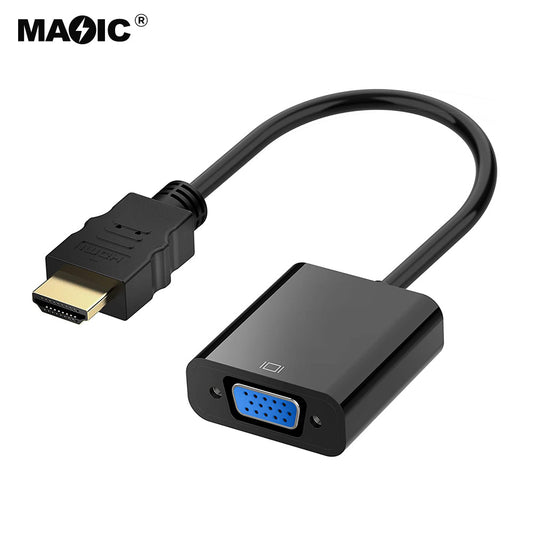 Magelei 1080P Gold Plated HDMI to VGA Adapter Cable for Computer Laptop PC Monitor Projector