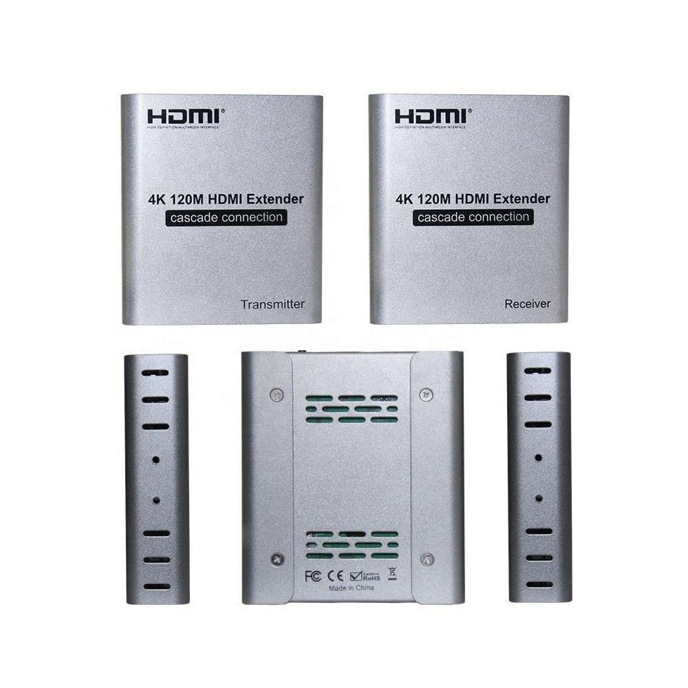 4k 120m HDMI extender over CAT5e/6 RJ45 ethernet LAN network cable transmitter receiver hdmi extender 4k 120m